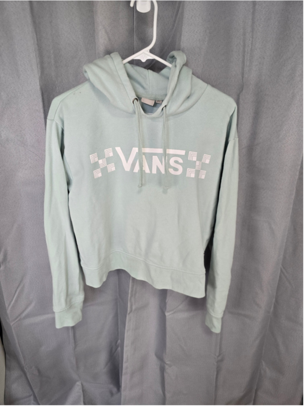 Women's Vans Mint Green Logo Hoodie Sweatshirt Size S
